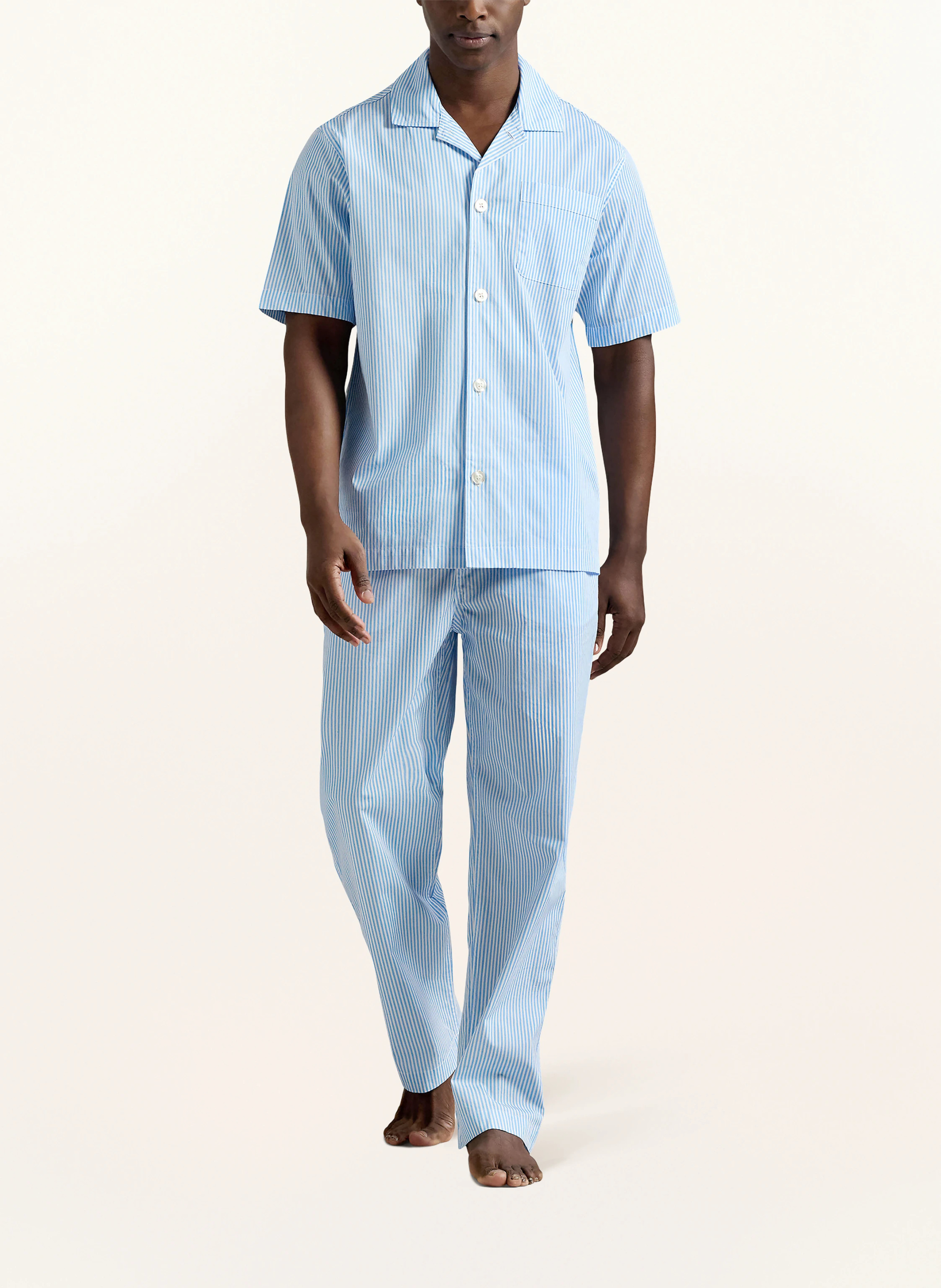 POLO RALPH LAUREN Schlafshirt – HELLBLAU / WEISS
