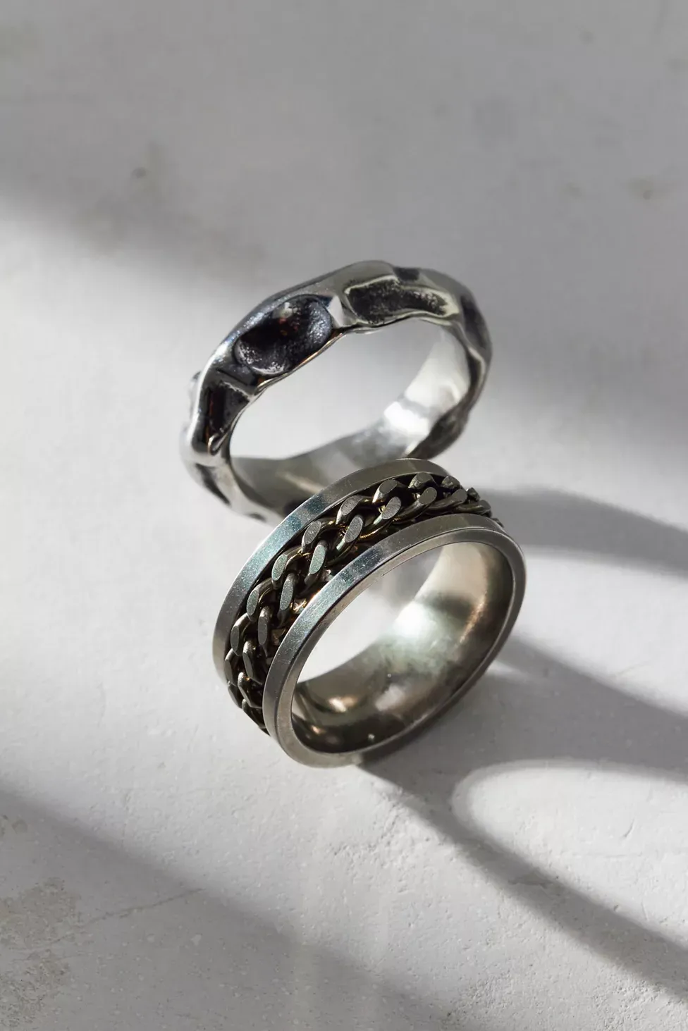 Ezra Waterproof Rings Set - Silver