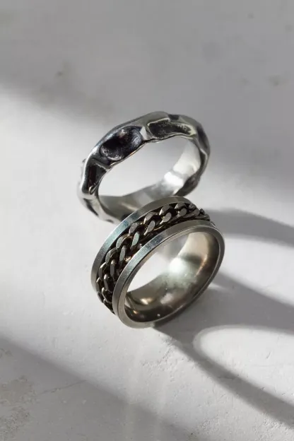 Ezra Waterproof Rings Set - Silver