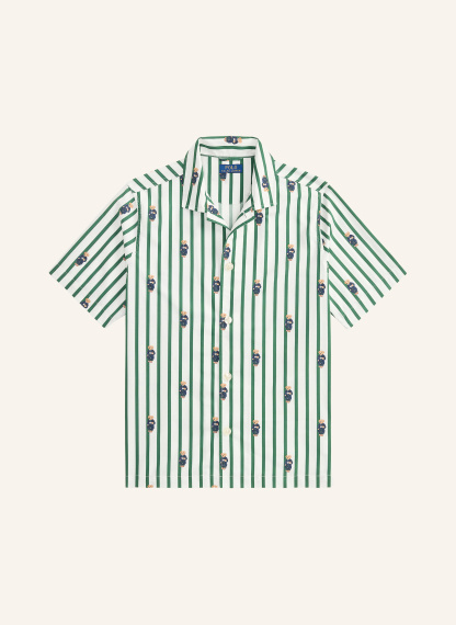 POLO RALPH LAUREN Schlafshirt – GRÜN / WEISS