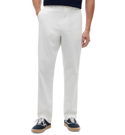 Tommy Hilfiger Men's Regular-Straight Fit Stretch Chino Pants - TH Optic White