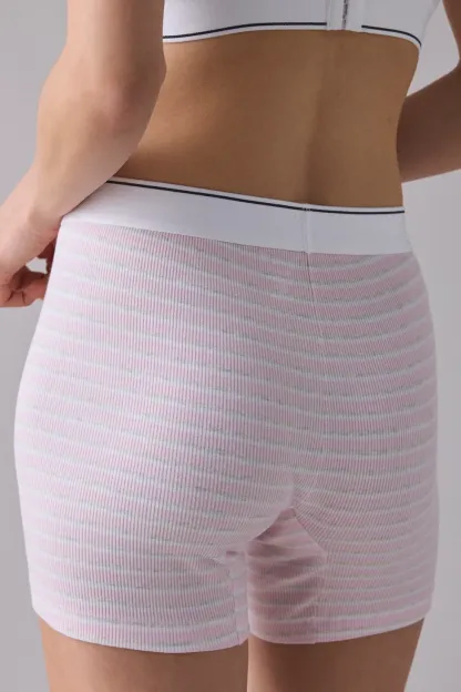 Hanes UO Exclusive Jersey Knit Boxer Briefs - Pink Stripe