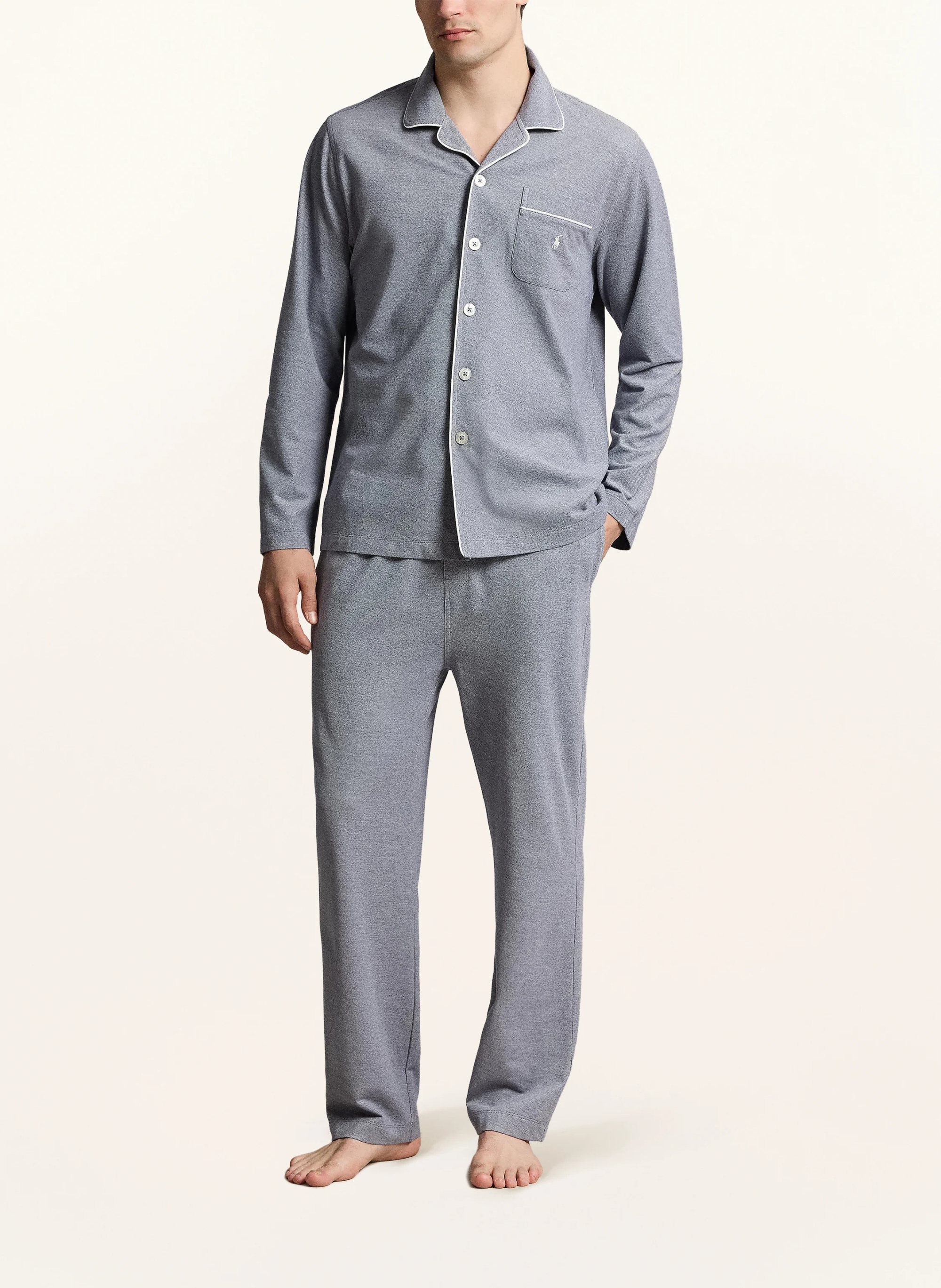 POLO RALPH LAUREN Schlafanzug – DUNKELBLAU / WEISS