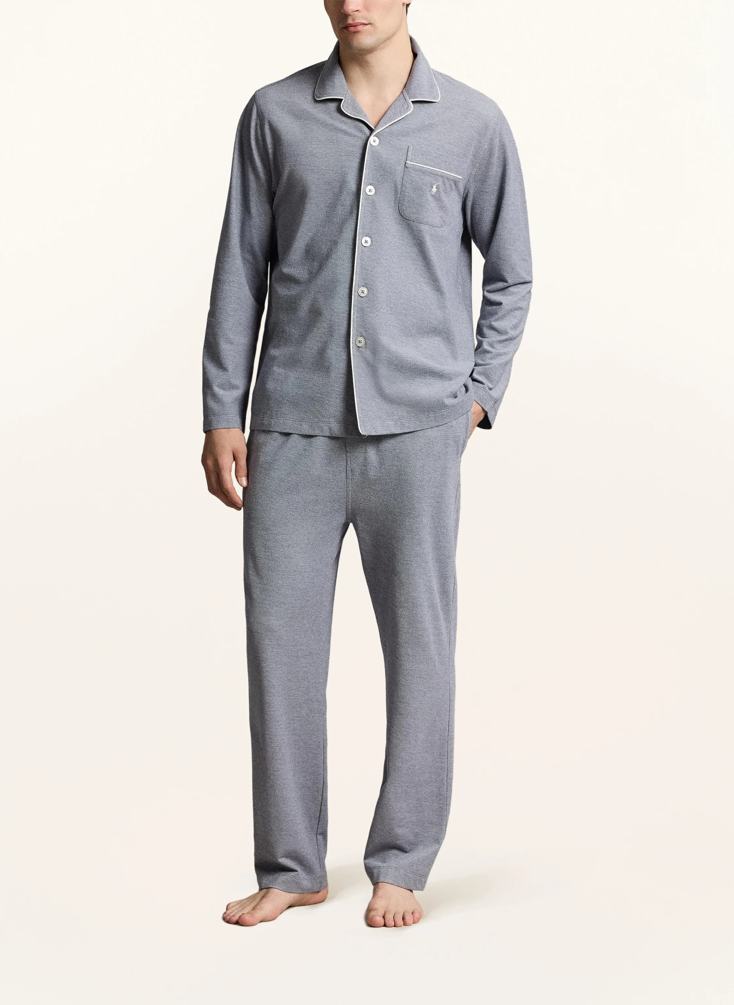 POLO RALPH LAUREN Schlafanzug – DUNKELBLAU / WEISS