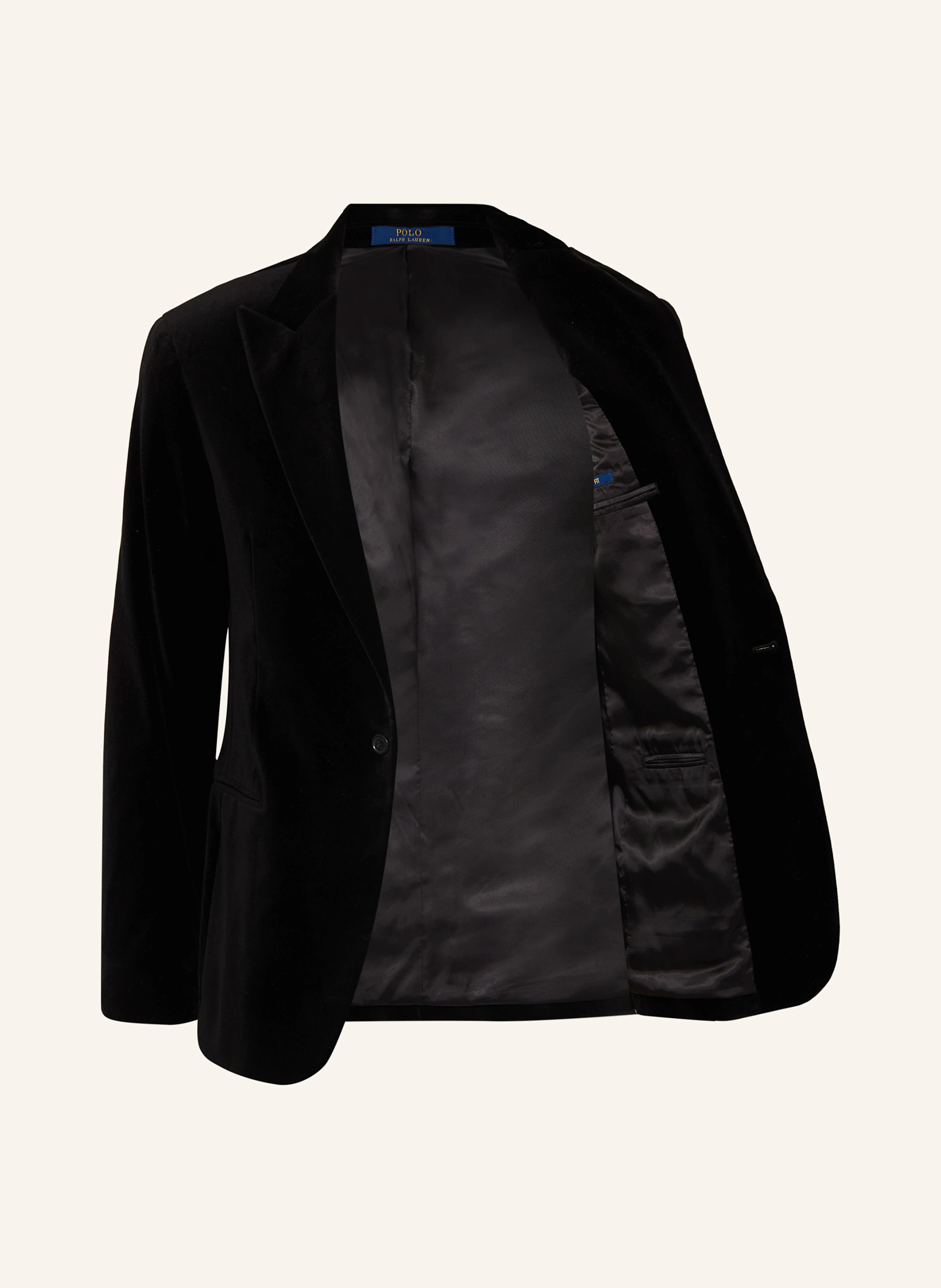 POLO RALPH LAUREN Sakko Modern Fit aus Samt – SCHWARZ