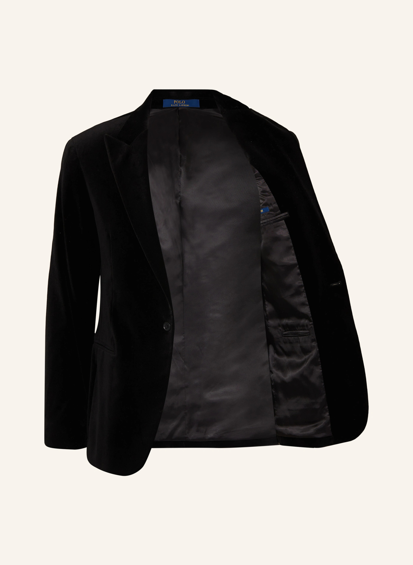 POLO RALPH LAUREN Sakko Modern Fit aus Samt – SCHWARZ