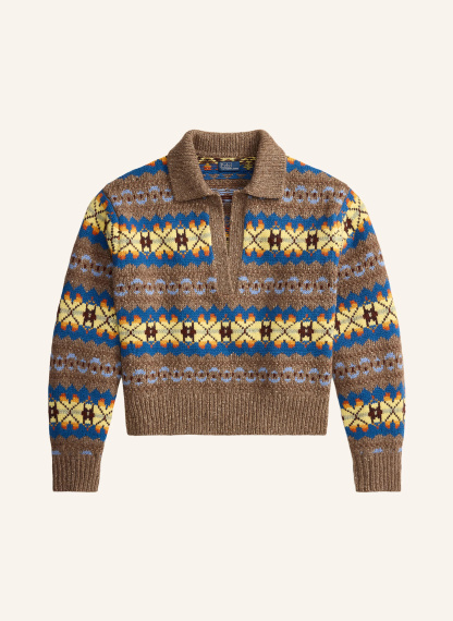 POLO RALPH LAUREN Pullover – BEIGE / HELLGELB / BLAU