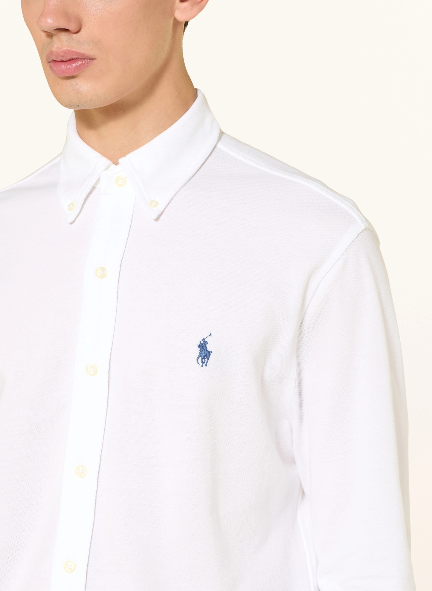 POLO RALPH LAUREN Piqué-Hemd Custom Fit – WEISS