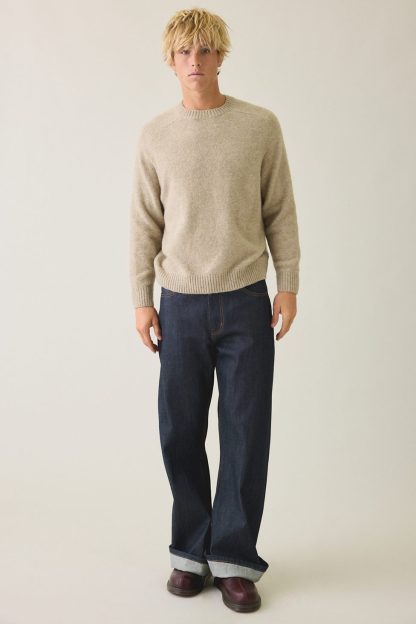 UO Core Crew Ultra-Soft Yarn Crew Neck Sweater - Taupe