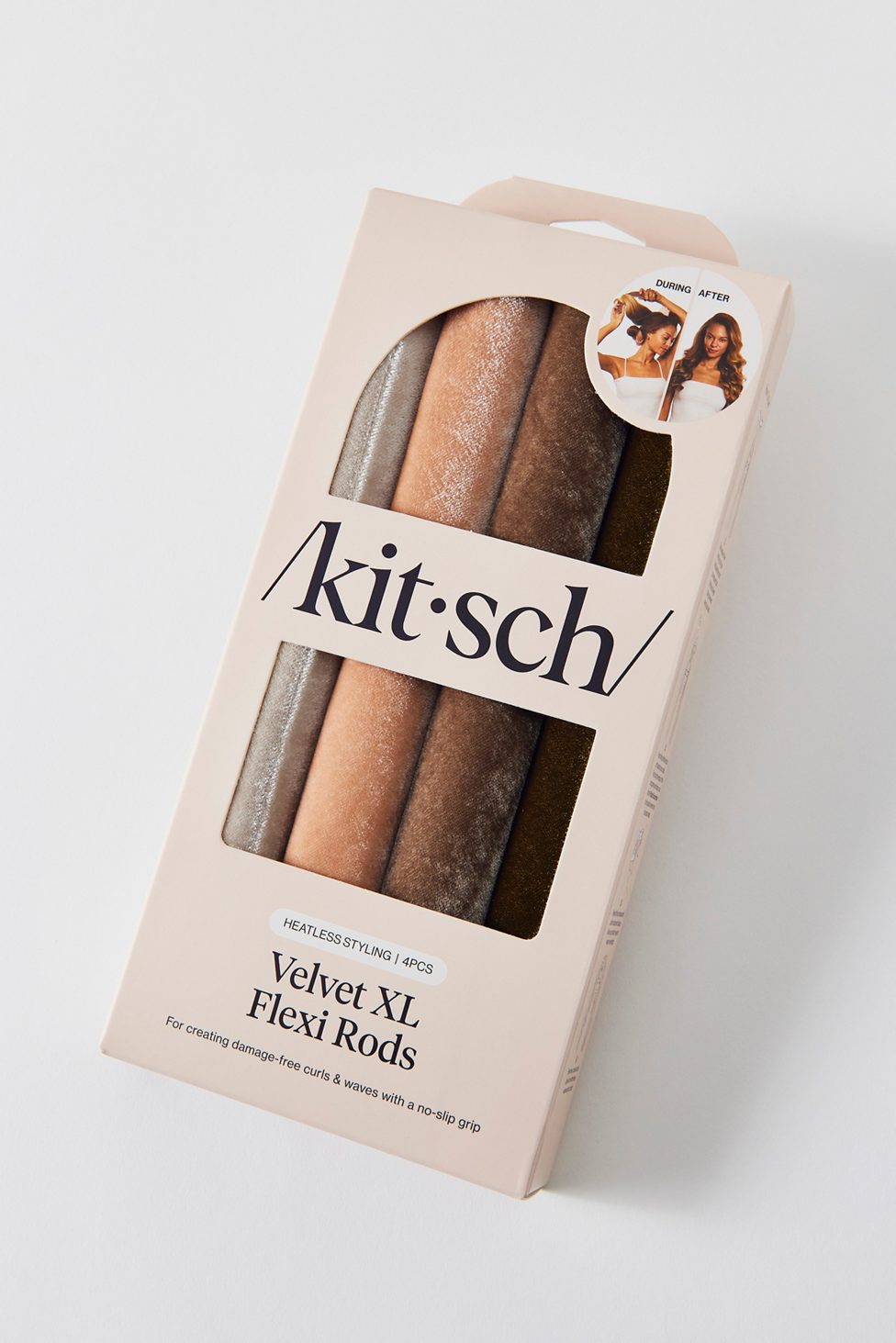 KITSCH Heatless Curling Jumbo Satin Flexi Rod Set - Rosewood