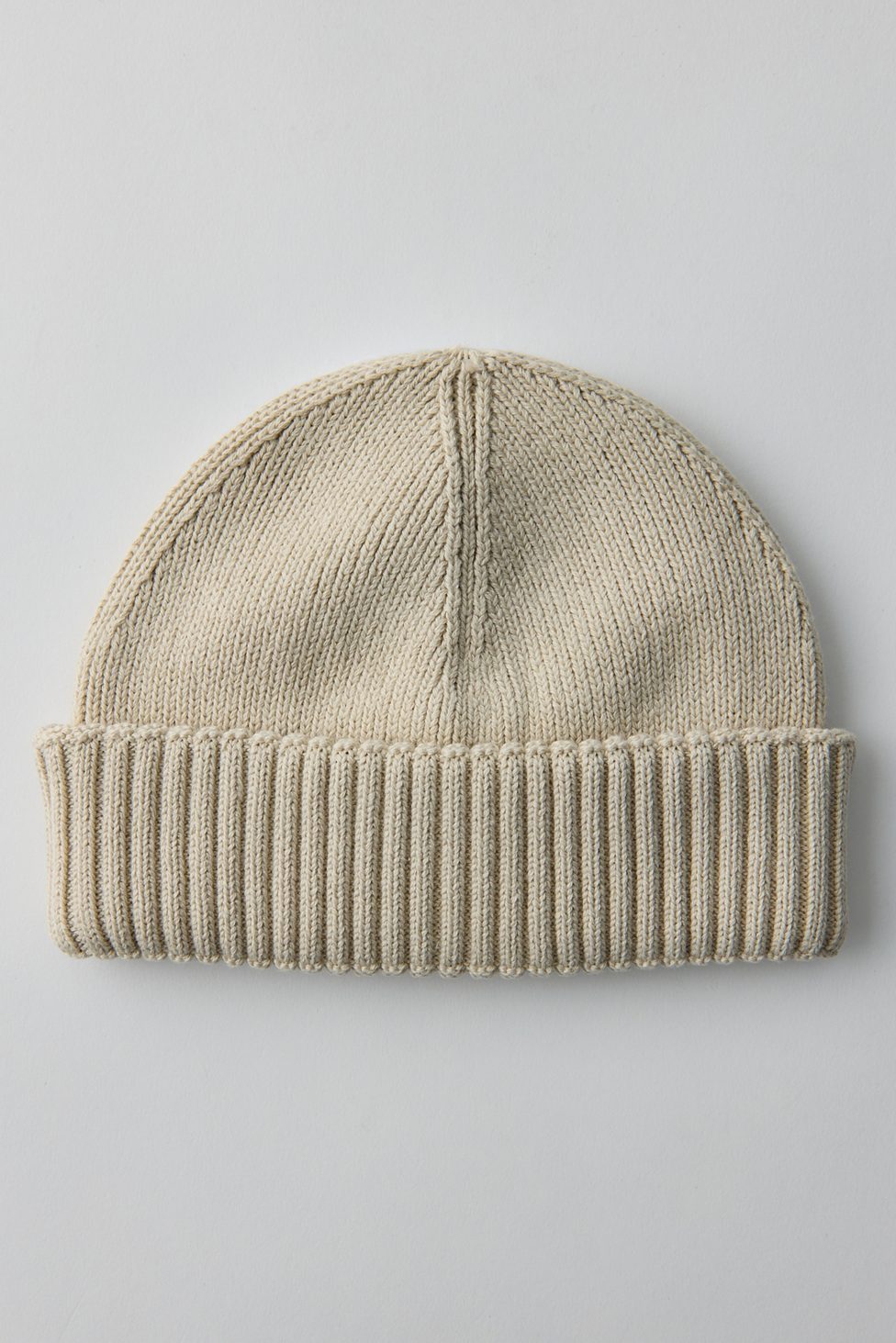 Clean Short Roll Beanie - Ivory