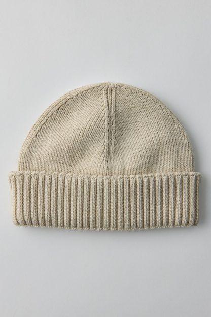 Clean Short Roll Beanie - Ivory