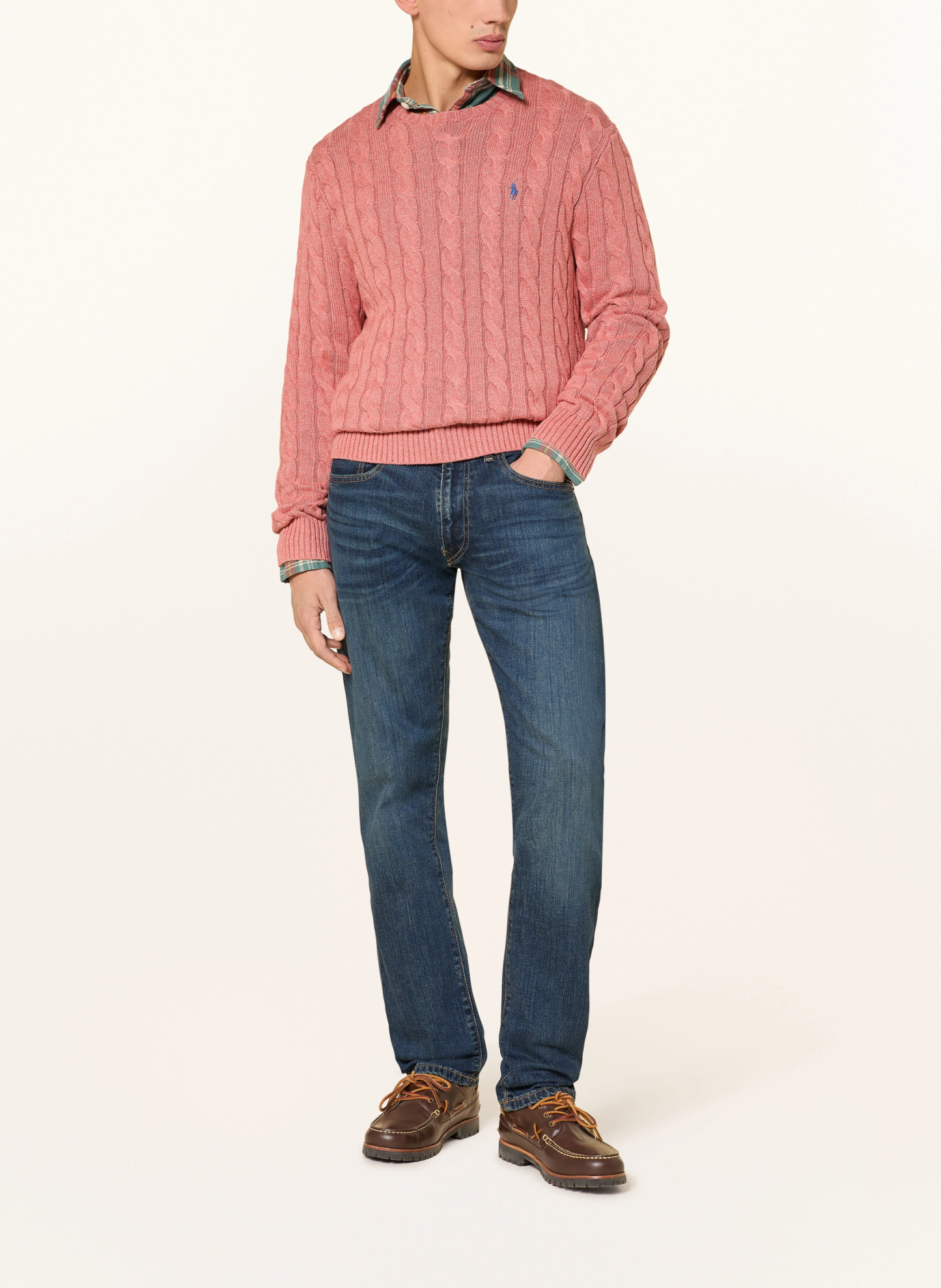 POLO RALPH LAUREN Pullover – HELLROT / DUNKELBLAU