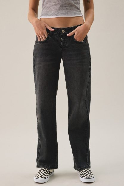 BDG Alto Ultimate Low-Rise Straight Jeans - Black