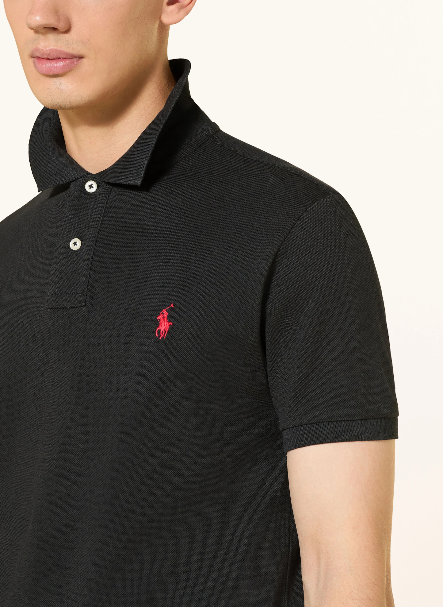 POLO RALPH LAUREN Piqué-Poloshirt Slim Fit – SCHWARZ