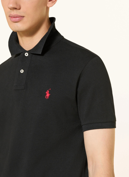 POLO RALPH LAUREN Piqué-Poloshirt Slim Fit – SCHWARZ
