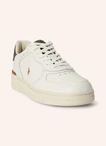 POLO RALPH LAUREN Sneaker – WEISS / DUNKELBRAUN / BRAUN