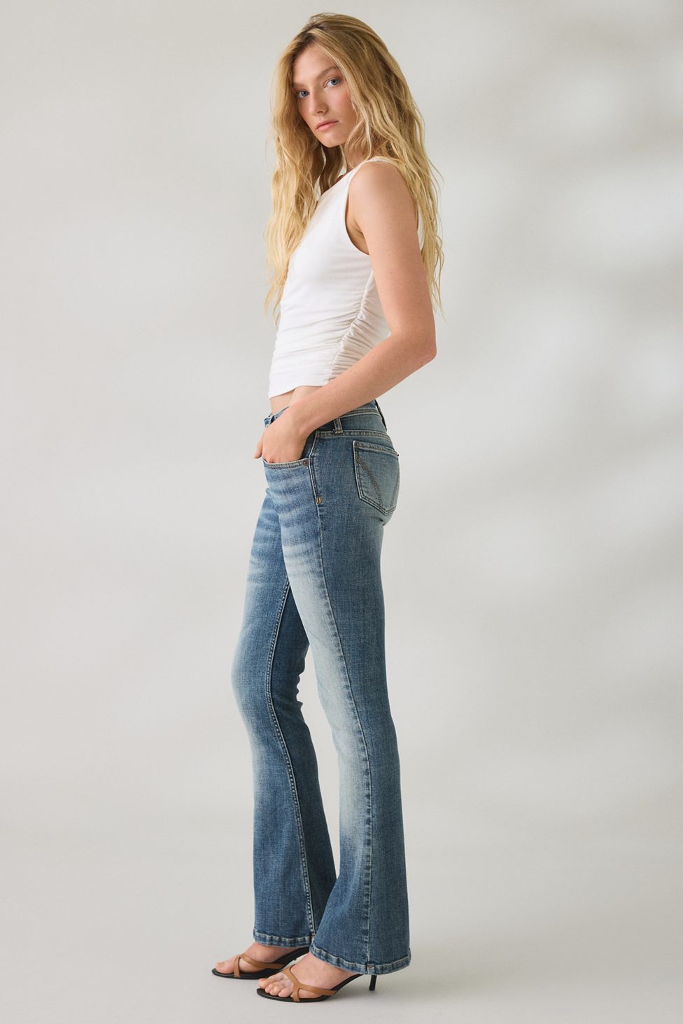 BDG Brooke Low-Rise Flare Jeans - Green Tint