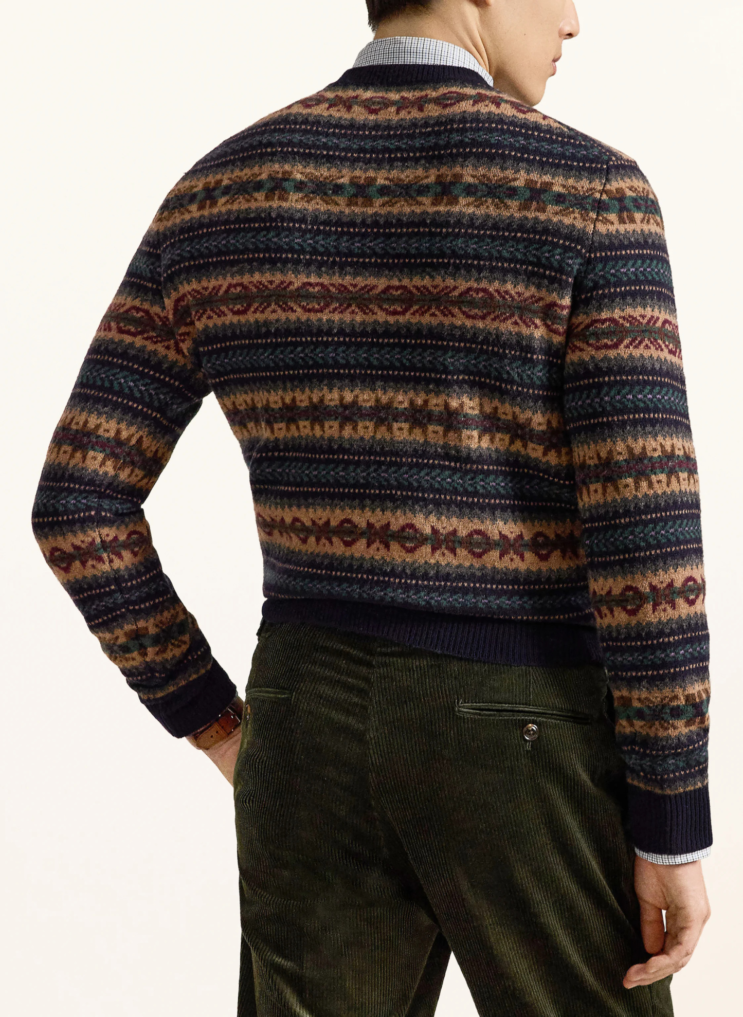 POLO RALPH LAUREN Pullover – DUNKELBLAU / HELLBRAUN / GRÜN