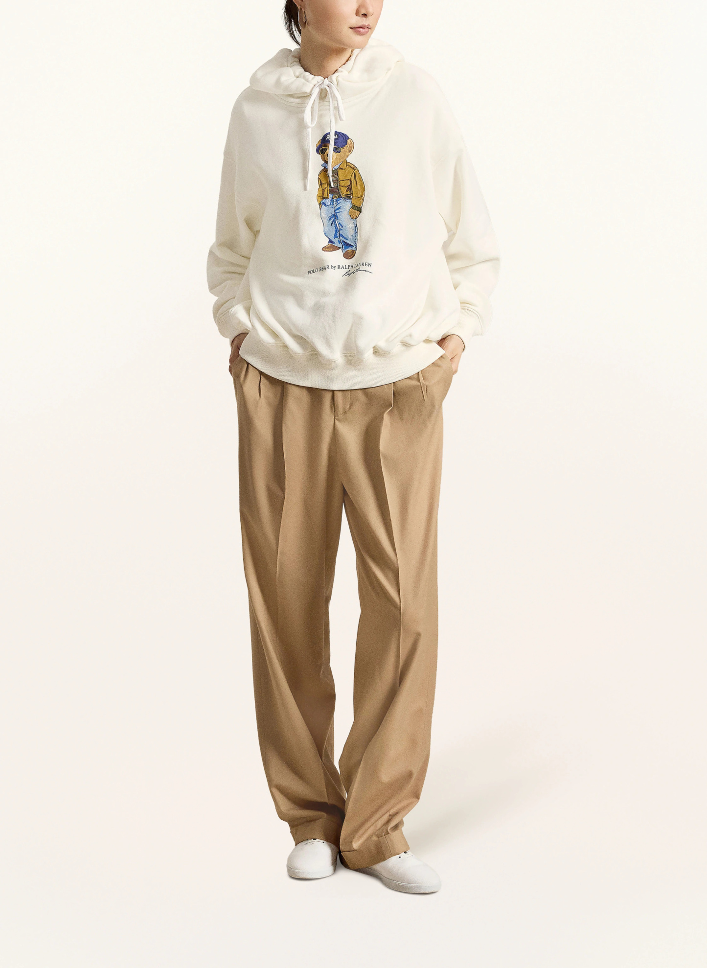 POLO RALPH LAUREN Hoodie – CREME / BEIGE / BLAU