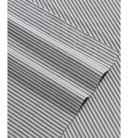 Tommy Hilfiger Printed 200-Thread Count Cotton Percale Sheet Set - Highland Ticking Stripe Navy