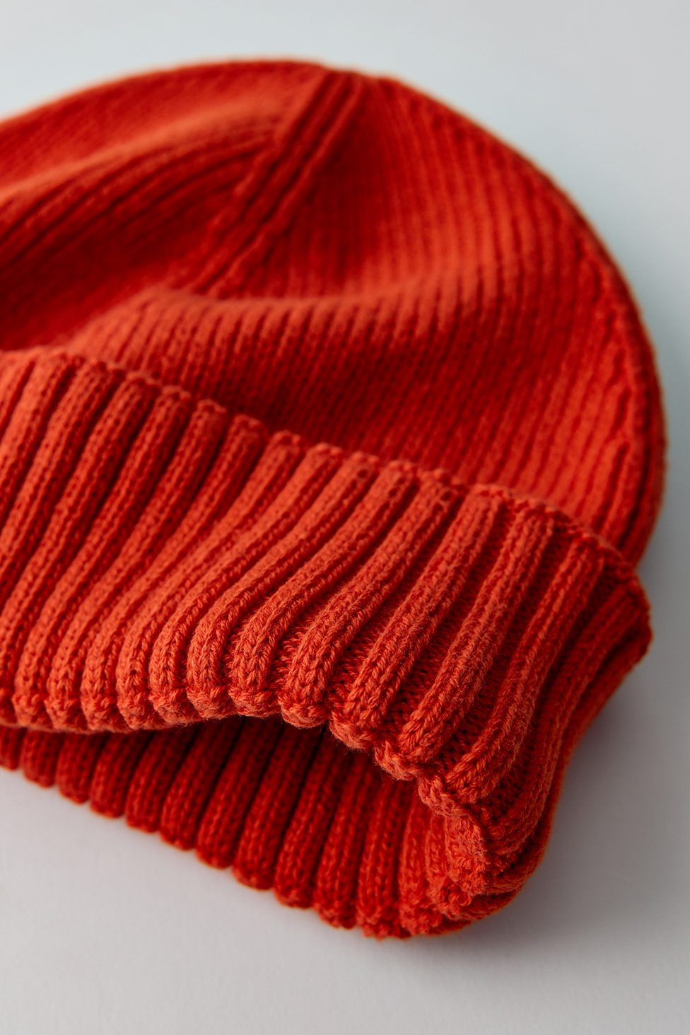 Clean Short Roll Beanie - Orange
