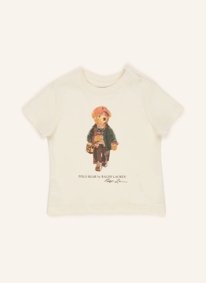 POLO RALPH LAUREN T-Shirt – CREME / BRAUN / DUNKELGRÜN