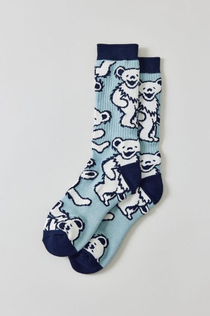 Grateful Dead Dancing Bear Crew Socks - Blue/grey