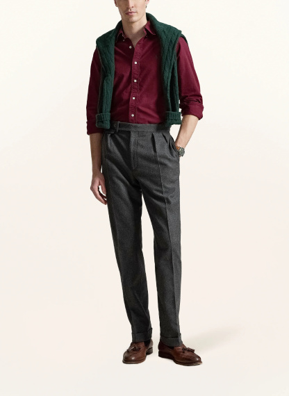 POLO RALPH LAUREN Oxfordhemd Custom Fit – DUNKELROT