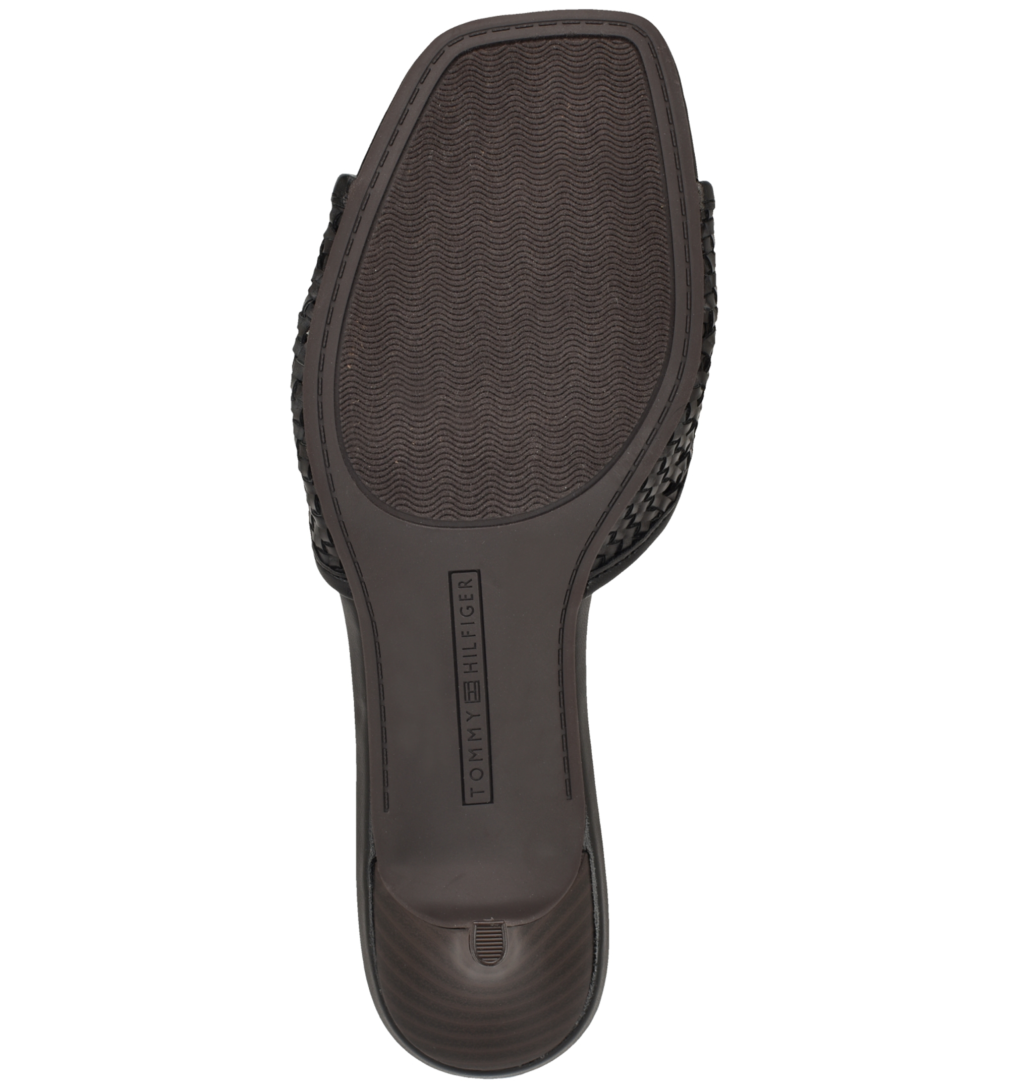 Tommy Hilfiger Women's Claihre Woven Kitten Heel Sandal - Black
