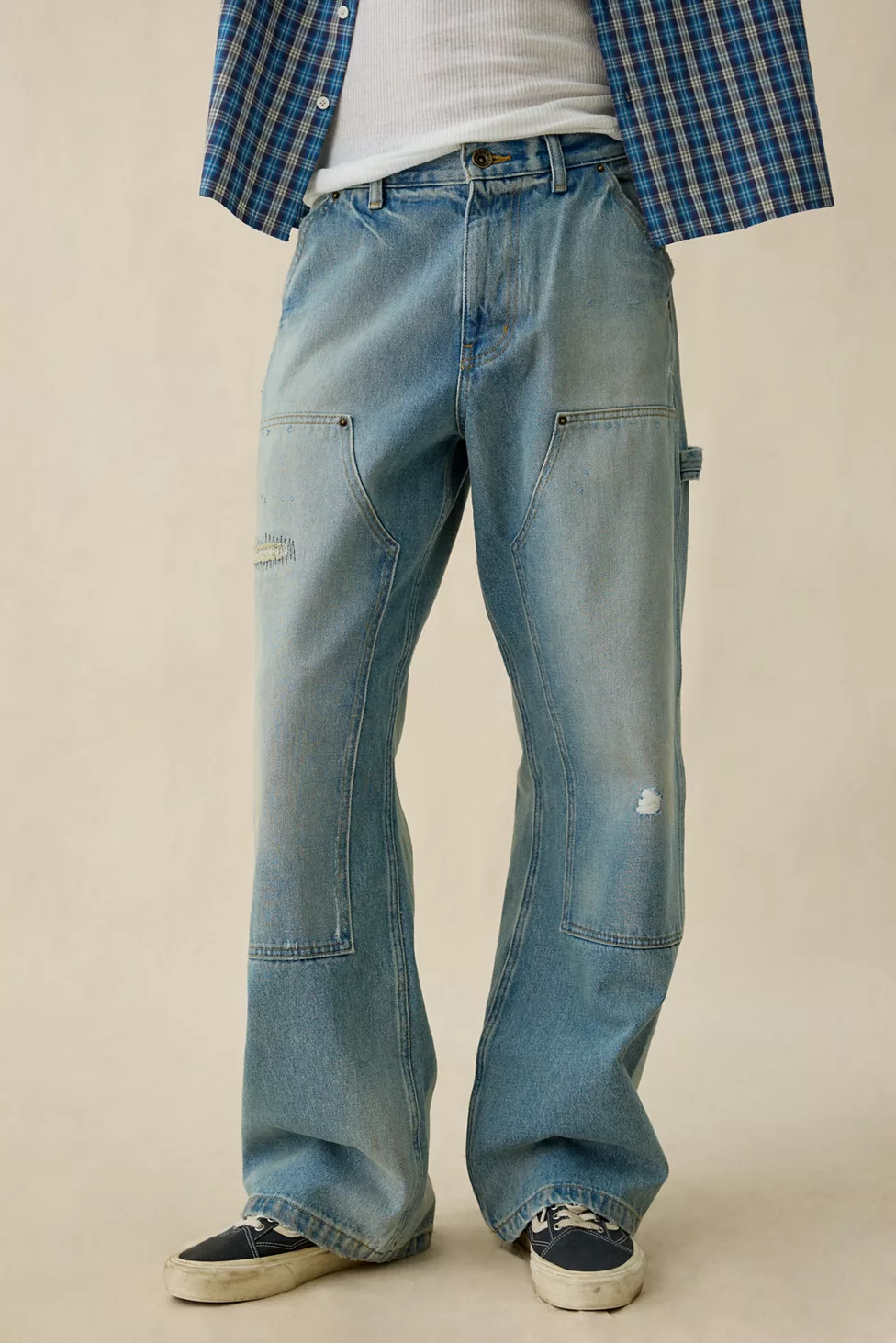 BDG Nitro Double Knee Baggy Fit Jeans - Titanium