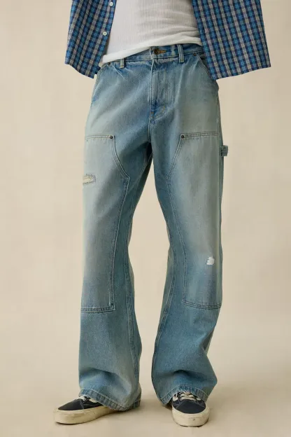 BDG Nitro Double Knee Baggy Fit Jeans - Titanium