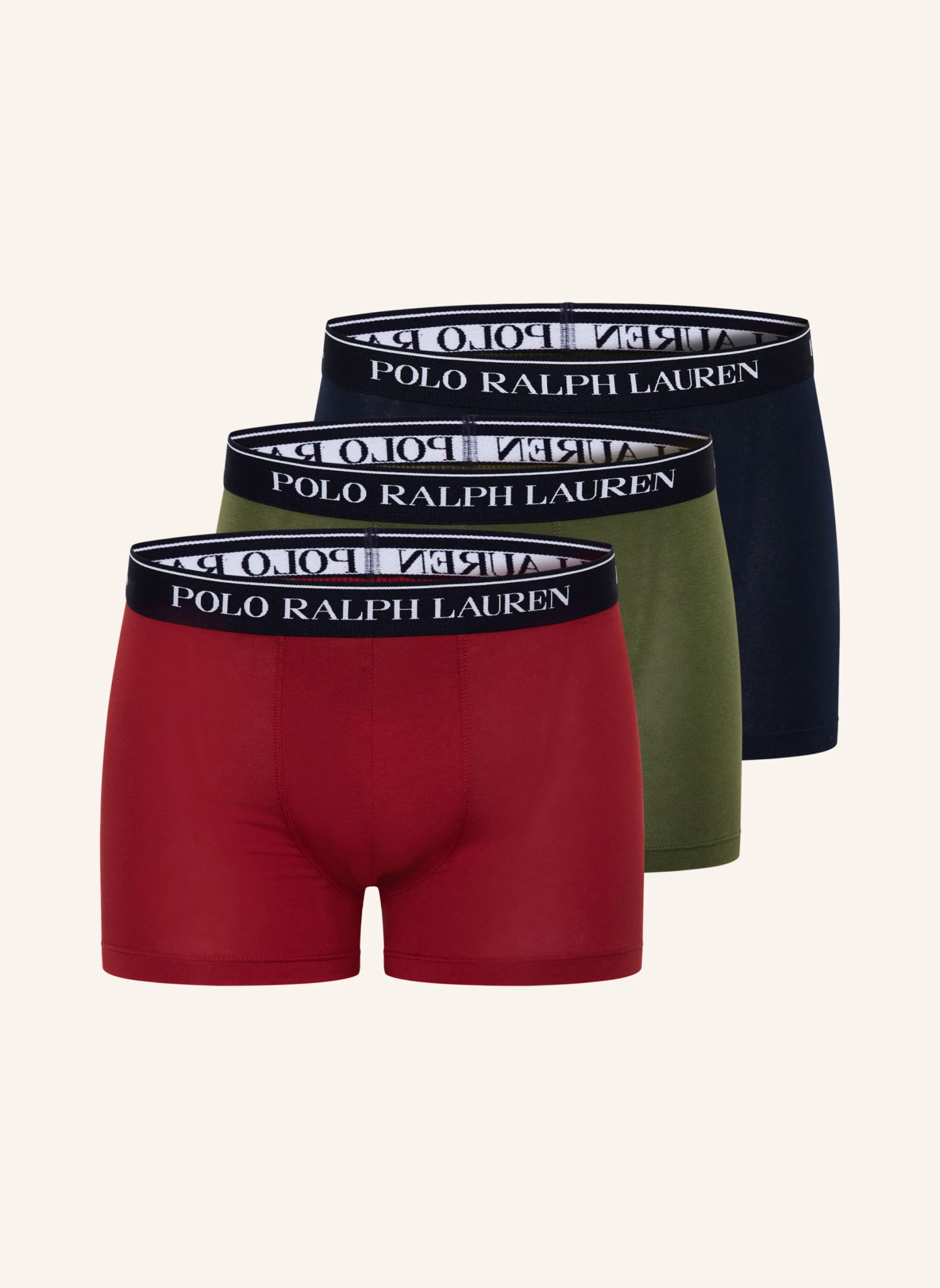 POLO RALPH LAUREN 3er-Pack Boxershorts – DUNKELBLAU / DUNKELROT / OLIV