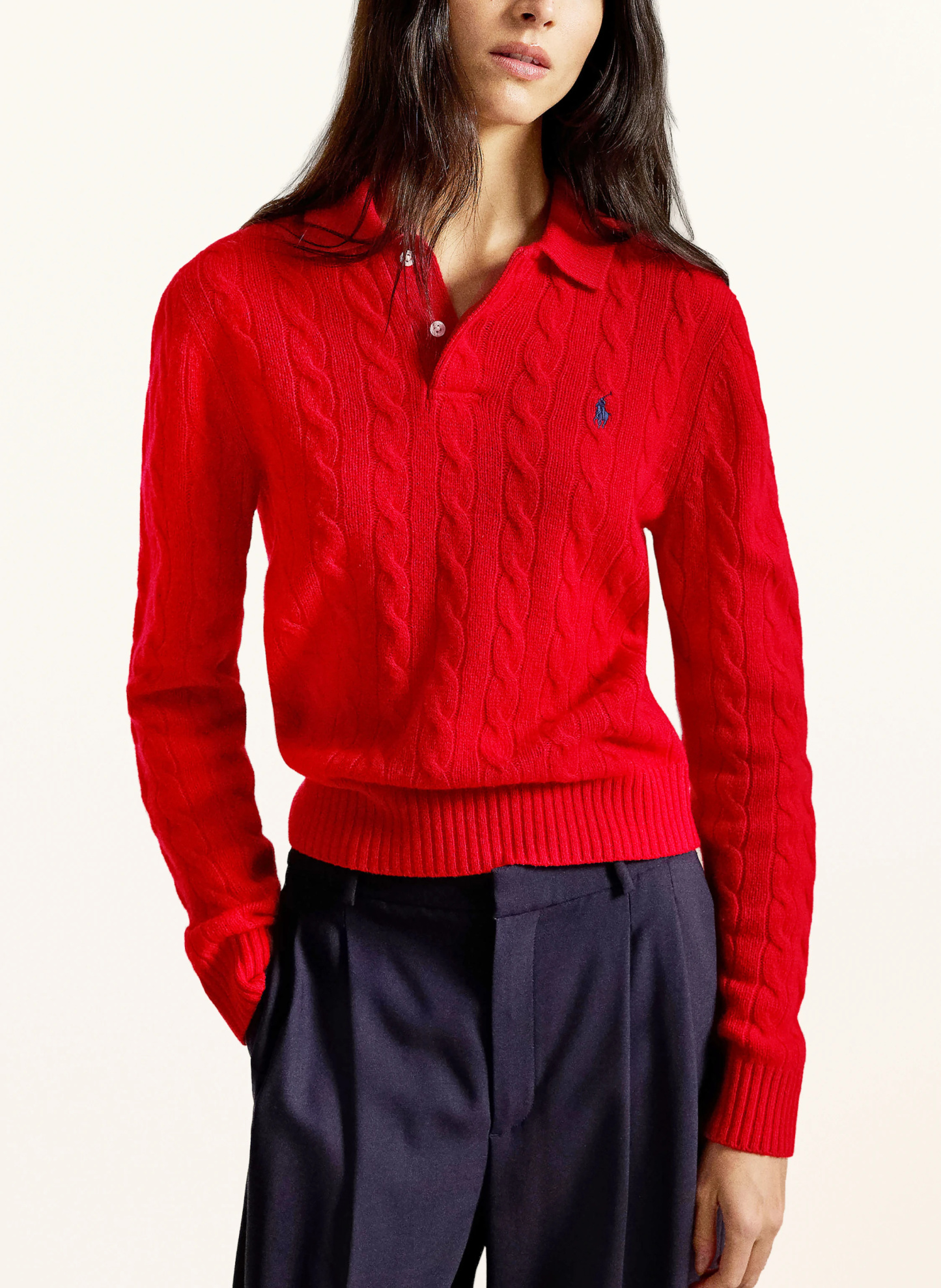 POLO RALPH LAUREN Strick-Poloshirt – ROT