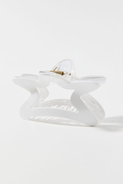 Star Resin Claw Clip - White