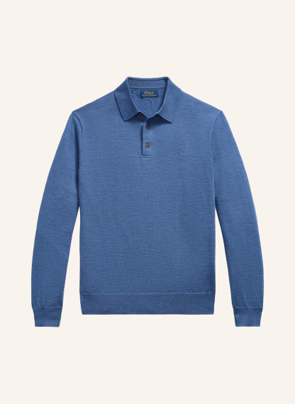 POLO RALPH LAUREN Strick-Poloshirt – BLAU