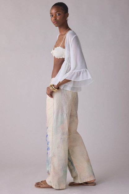 BDG Jaya Printed Baggy Pants - Painted Floral