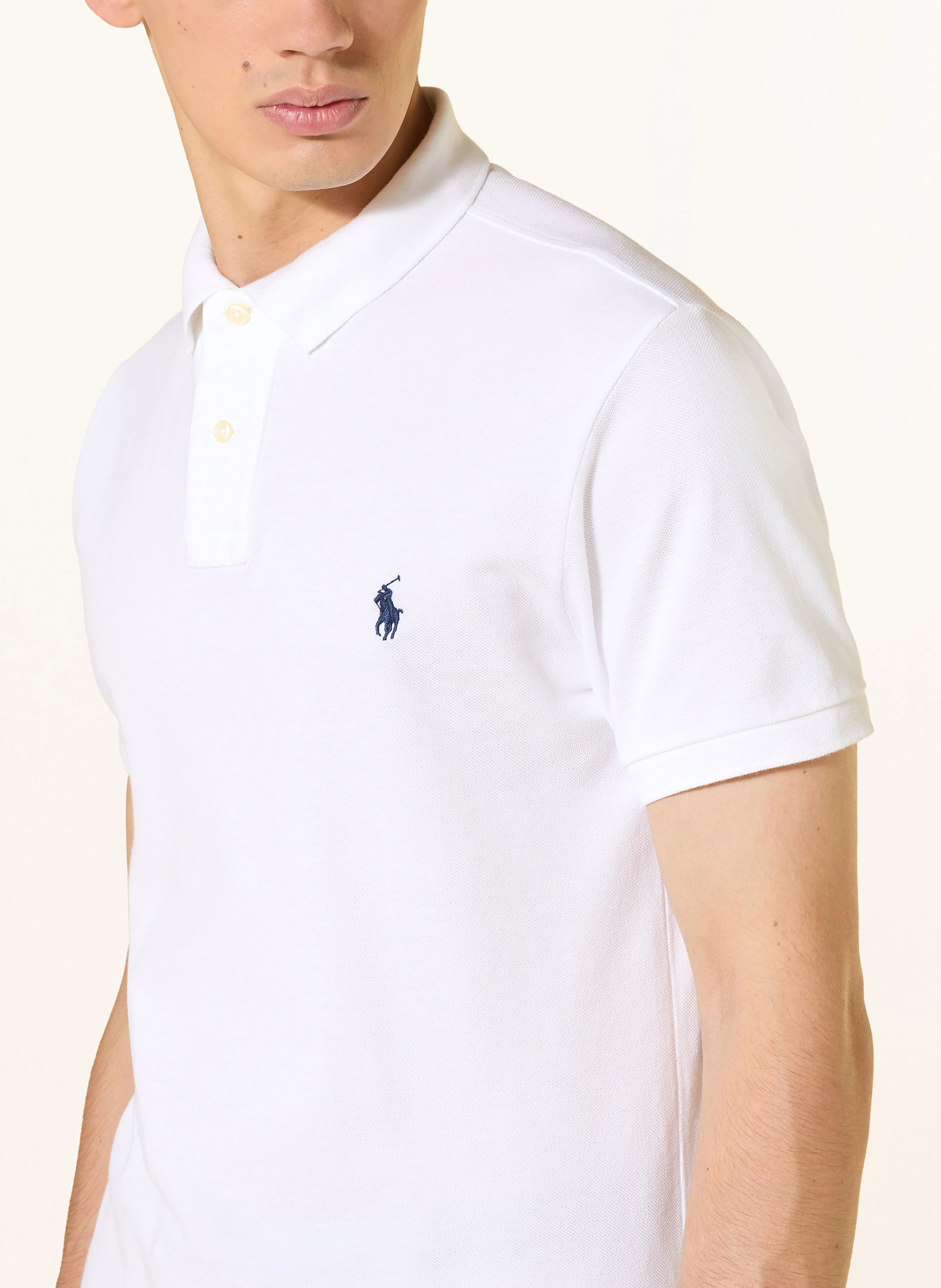 POLO RALPH LAUREN Piqué-Poloshirt Slim Fit – WEISS
