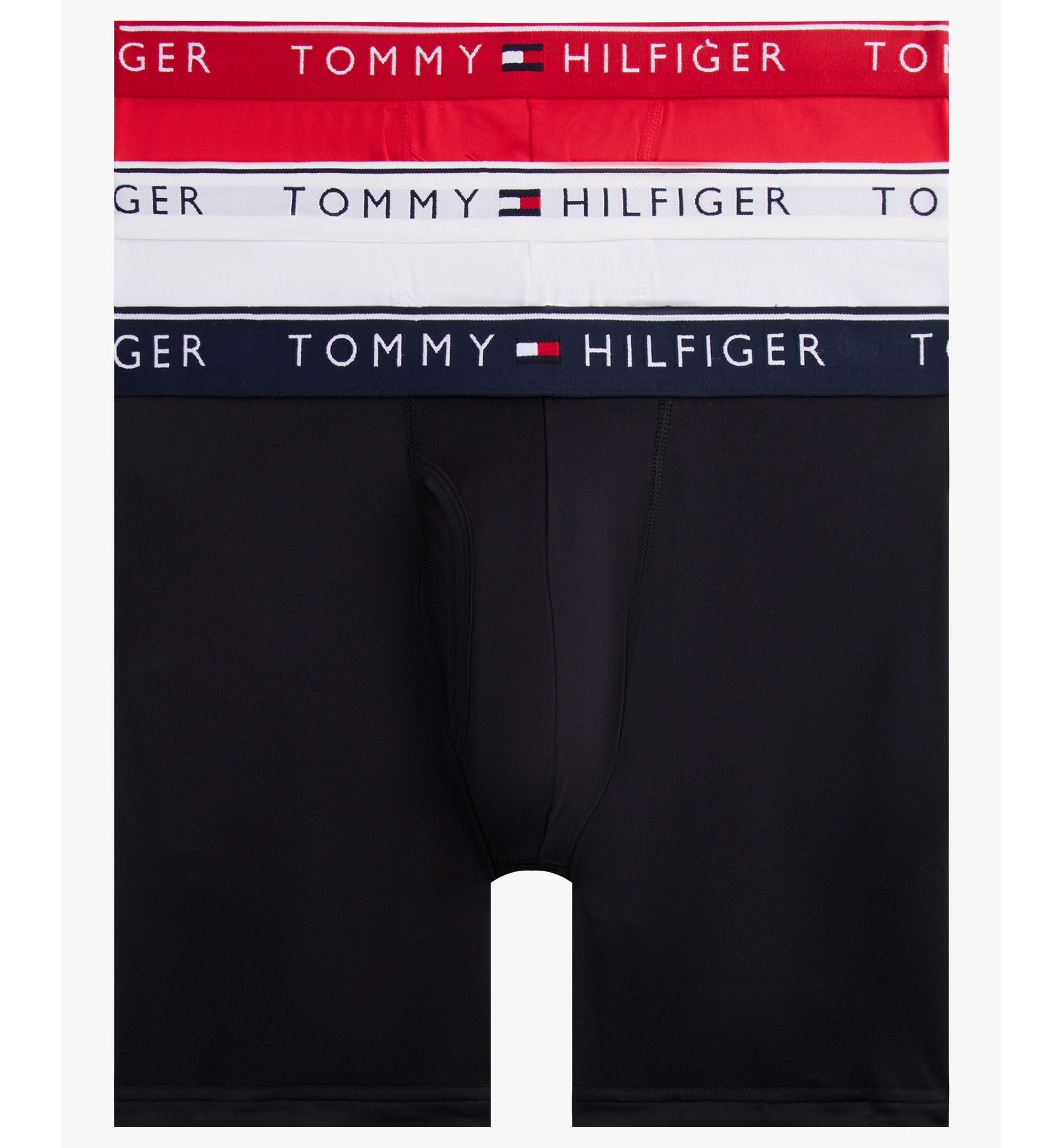 Tommy Hilfiger Men's Micro Boxer Briefs, 3-Pack - Primary Red/Desert Sky/White