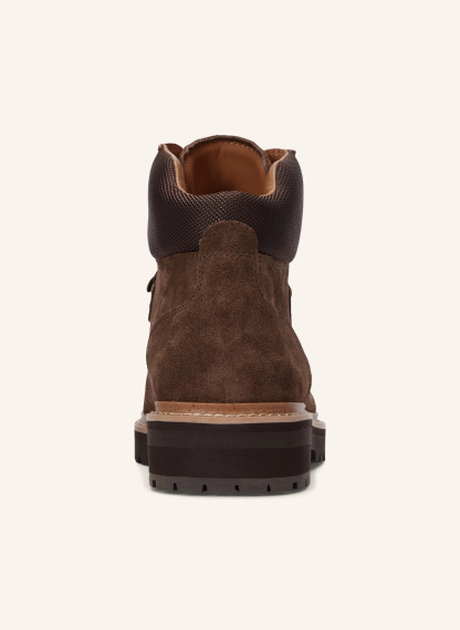 POLO RALPH LAUREN Schnürboots – DUNKELBRAUN / GOLD