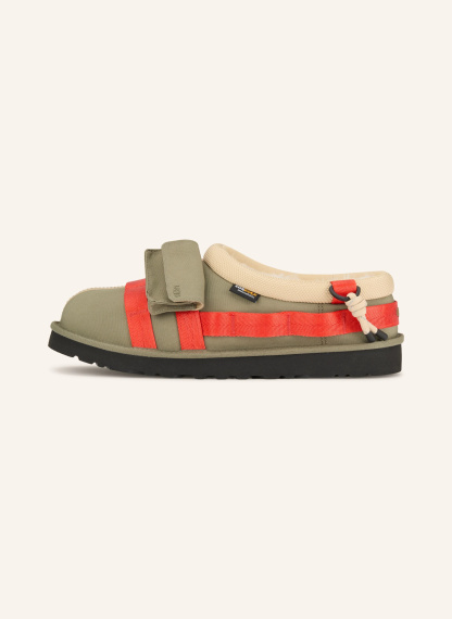UGG Slipper TASMAN WILDWOOD – GRAU / HELLBRAUN / ROT