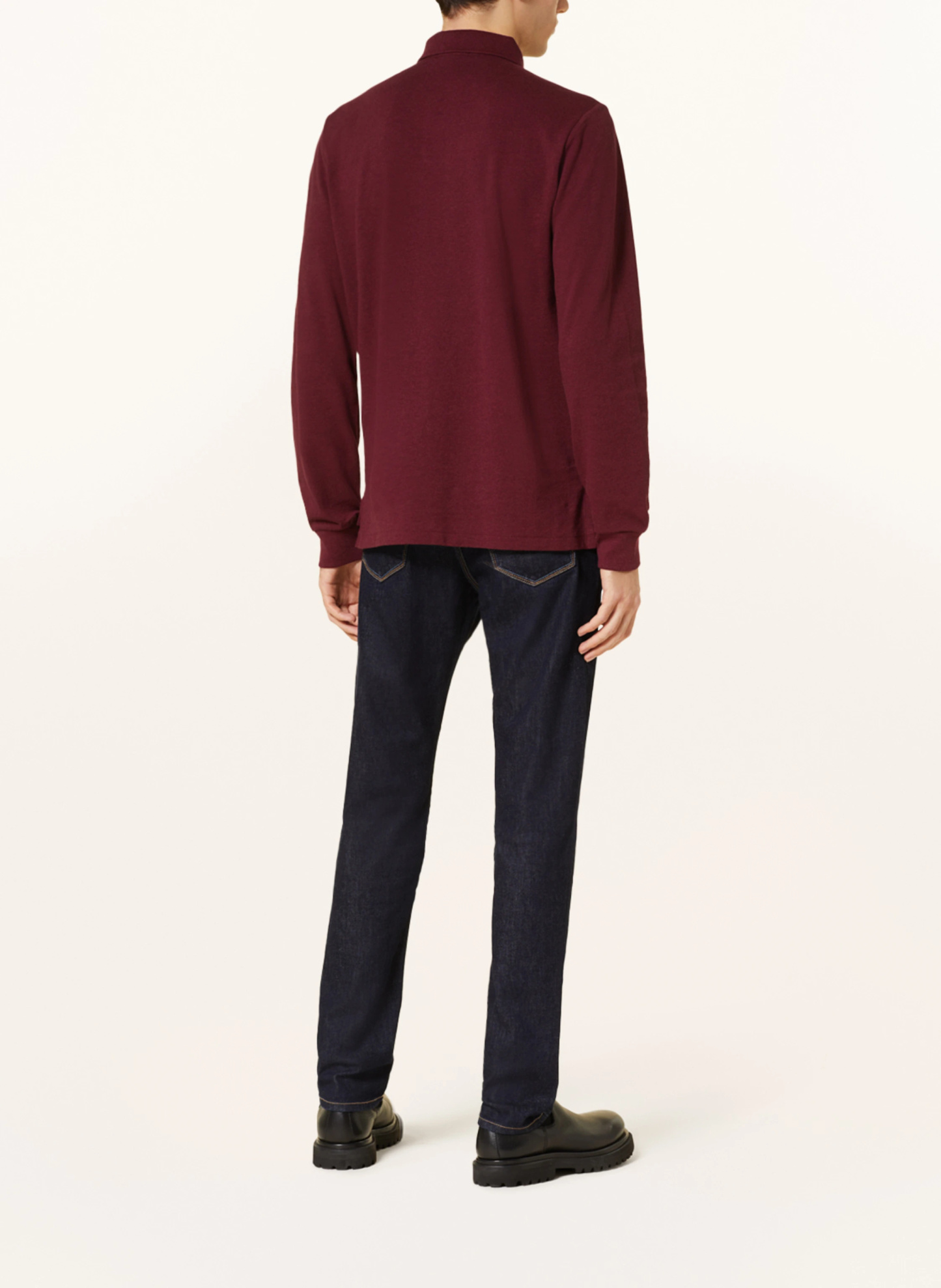 POLO RALPH LAUREN Piqué-Poloshirt Custom Slim Fit – DUNKELROT