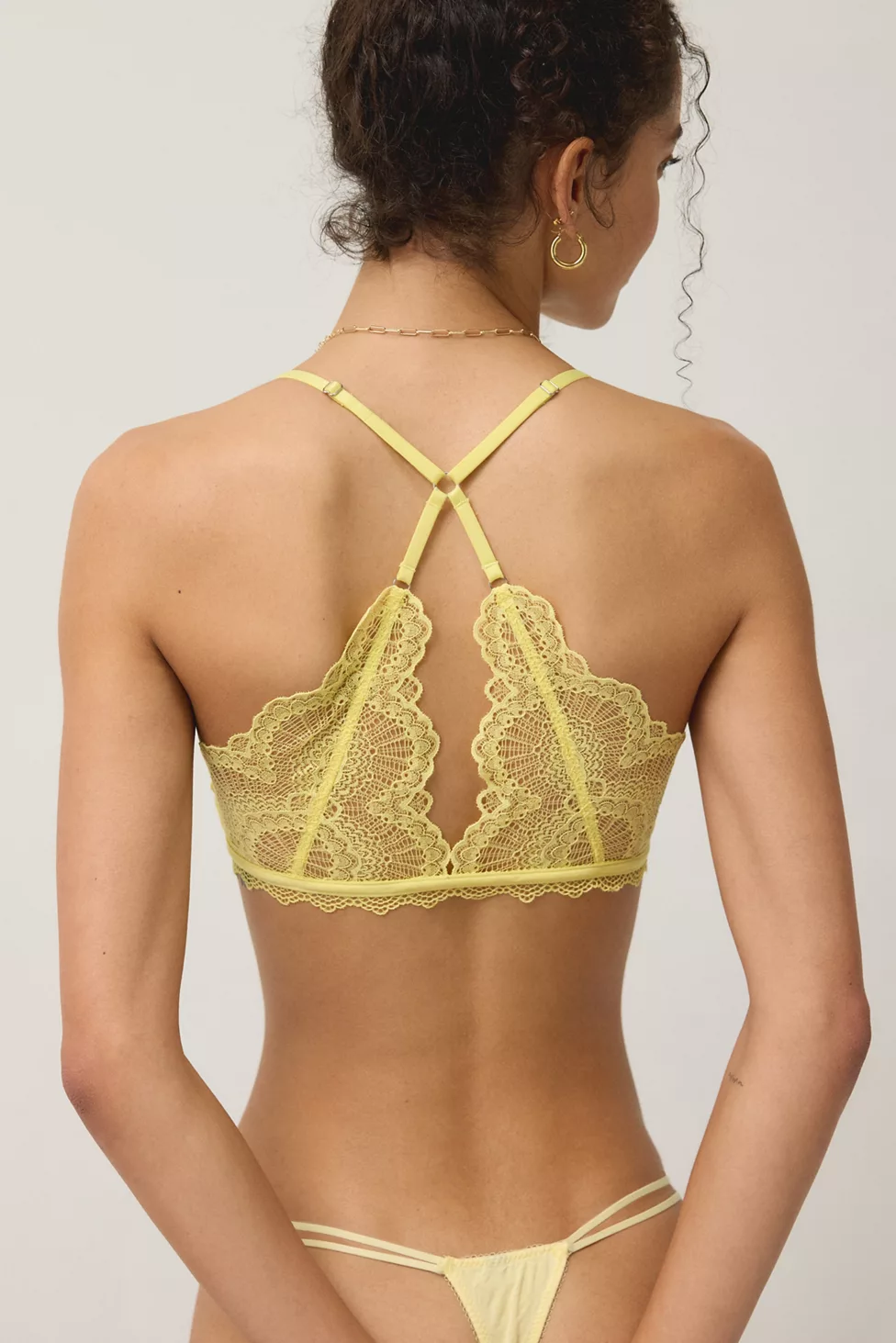 Out From Under Butterfly Effect Lace Triangle Bralette - Yellow