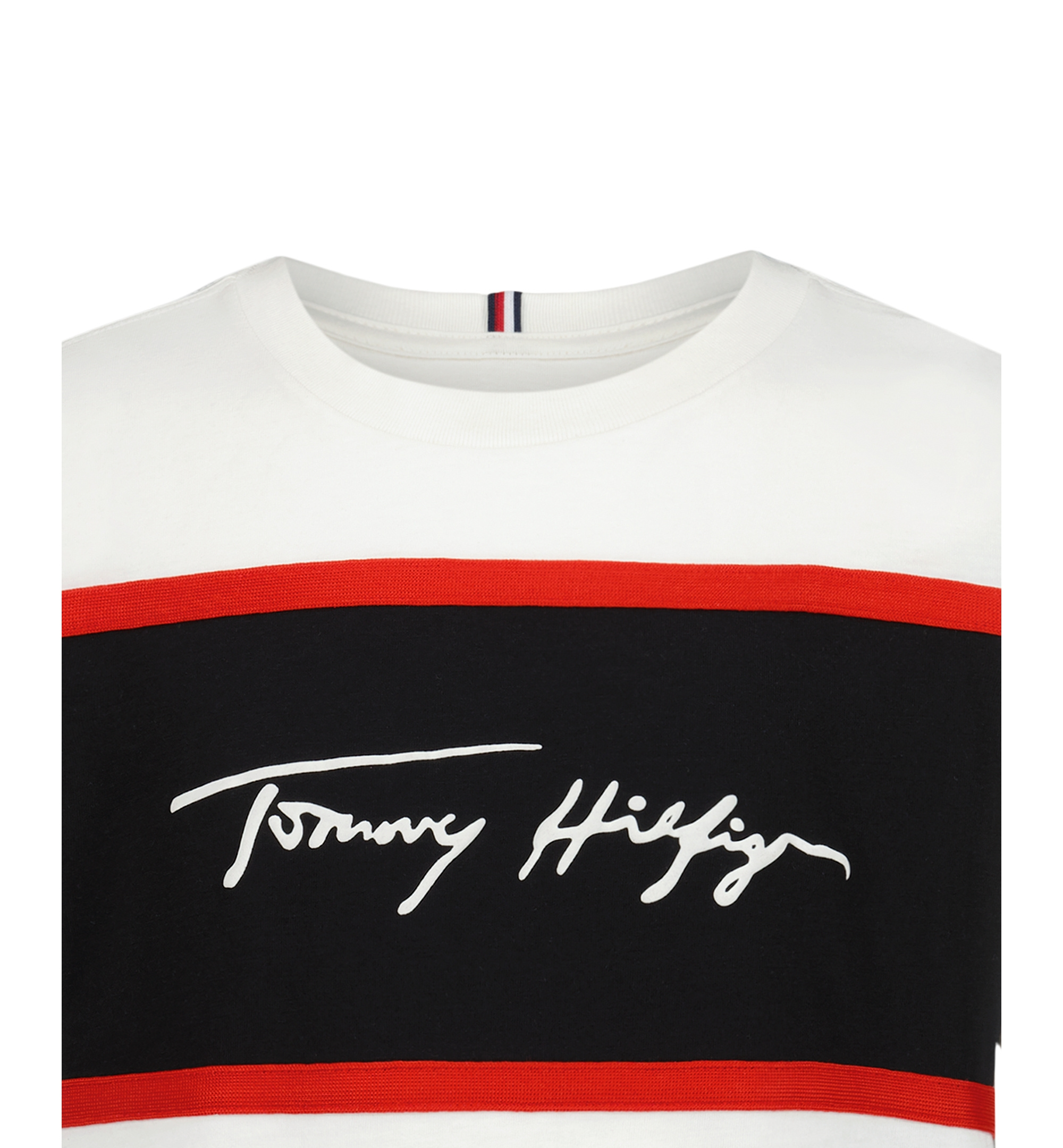 Tommy Hilfiger Boys' 2T-7 Color-Block Short-Sleeve T-Shirt - White/Header
