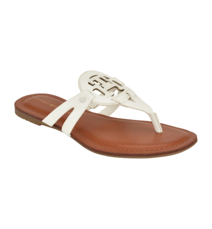 Tommy Hilfiger Women's Lerriz Logo Flat Thong Slide Sandals - White