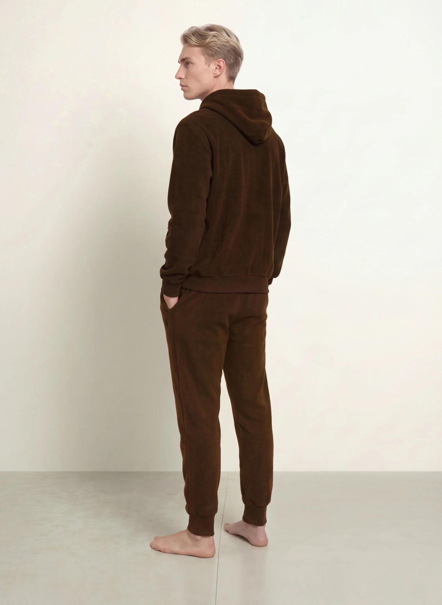 POLO RALPH LAUREN Lounge-Hose aus Fleece – DUNKELBRAUN
