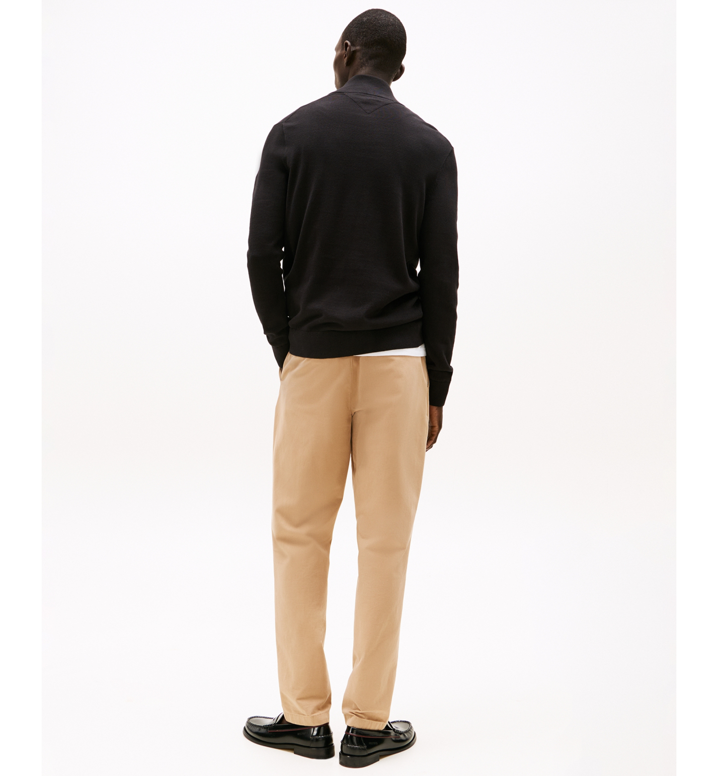 Tommy Hilfiger Men's Essential Cotton Quarter-Zip Sweater - Black