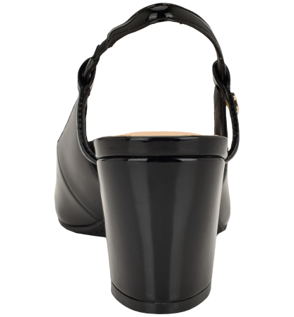 Tommy Hilfiger Women's Jezibee Block Heel Slingback Pumps - Black Patent