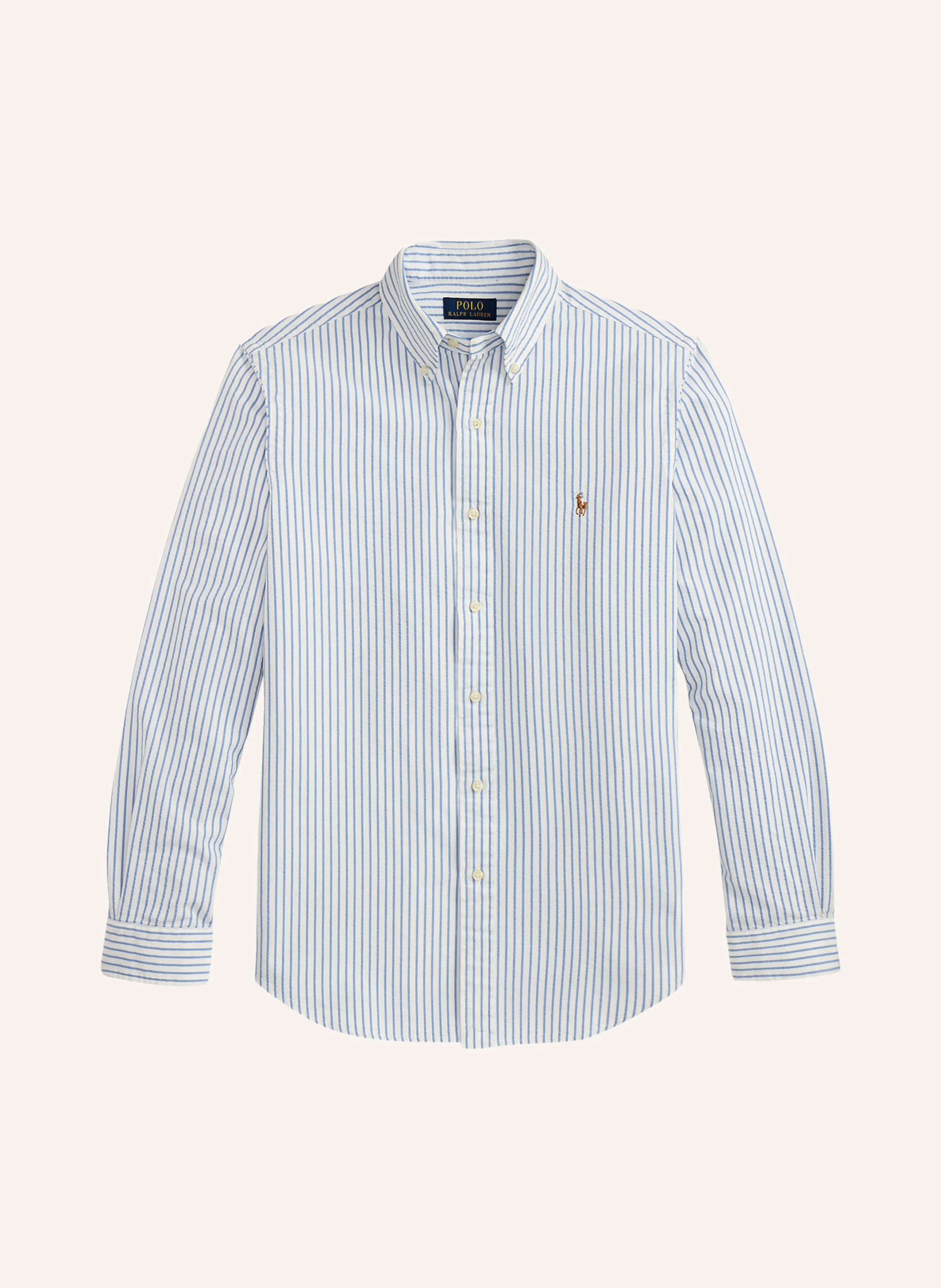 POLO RALPH LAUREN Hemd OXFORD Slim Fit – WEISS / BLAU