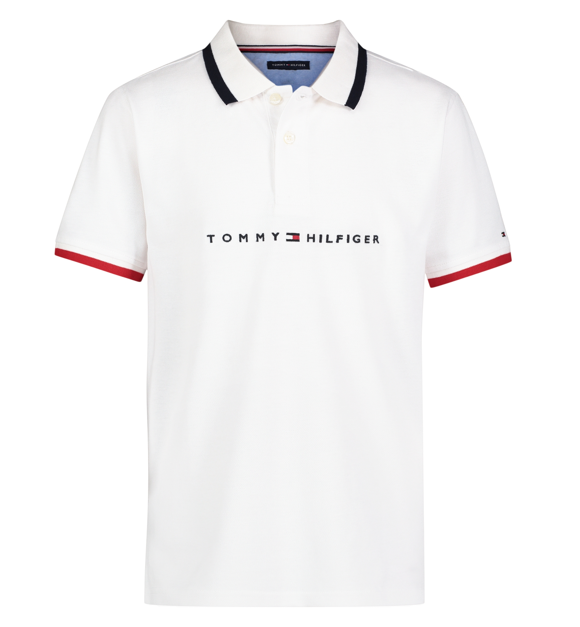 Tommy Hilfiger Boys' 2T-7 Tomas Short-Sleeve Tipped Polo Shirt - Fresh White